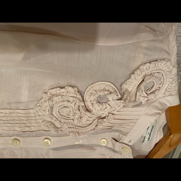 Banana Republic cream/ivory silk blend blouse xs - Picture 4 of 6